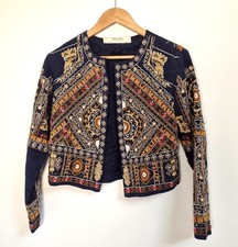 Zara embroidered jacket for sale  LONDON