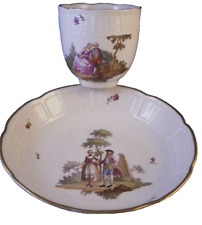 Antigüedad 18thC Ludwigsburg Porcelana Escena Taza y Platillo Porzellan Tasse De comprar usado  Enviando para Brazil