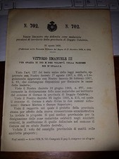 Regio decreto 1908 usato  Italia