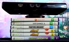 Sensor Kinect + 6x Pacote de Jogos Xbox 360 - Just Dance Sports Active [PAL][Testado] comprar usado  Enviando para Brazil