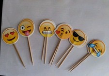 Emoji cupcake picks for sale  IPSWICH