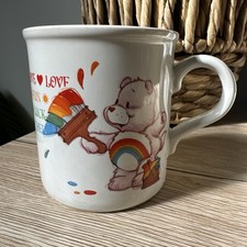 Caneca Care Bears Cheer Bear Vintage 1984 Grés ☘️Love Fun Luck Cheer ☘️ comprar usado  Enviando para Brazil