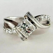 Princess cut simulated for sale  Millbury