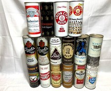 Lote de 16 latas de cerveja vintage 16 onças abas retas de aço comprar usado  Enviando para Brazil