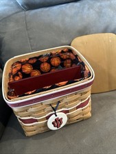2009 LONGABERGER cesta com forro e tampa de basquete gravata IU comprar usado  Enviando para Brazil