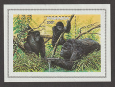 Usado, Ruanda #1212 - Folha de lembrança de gorila da montanha! (MNH 1985) comprar usado  Enviando para Brazil