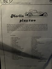 Paris cars merlin for sale  KENDAL