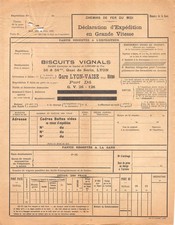 Facture 1930 biscuits d'occasion  France