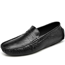 Sapatos casuais masculinos de couro genuíno macio clássico mocassins sapatos de condução comprar usado  Enviando para Brazil
