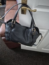 Black leather coach for sale  SHEFFIELD