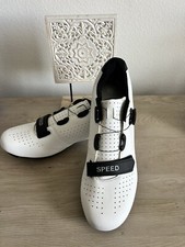 Sapato de ciclismo Speed masculino gancho e laço parte superior baixa branco preto EUR 46 EUA 13 comprar usado  Enviando para Brazil