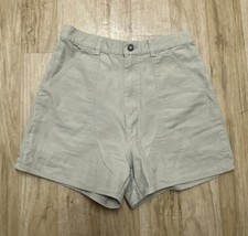 Bermuda de caminhada Patagonia feminina vintage lona algodão 5" bege cáqui tamanho 10 comprar usado  Enviando para Brazil