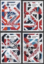 2024 Positively Postal artistamps x 4 Union Jack Ano Novo comprar usado  Enviando para Brazil