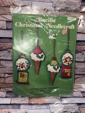 Enfeites de Natal vintage Bucilla artesanato com joias doces de Natal, usado comprar usado  Enviando para Brazil