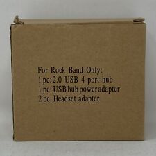 Hub Rock Band 2.0 USB 4 portas com adaptador de energia e adaptador de fone de ouvido para 2 peças na caixa, usado comprar usado  Enviando para Brazil