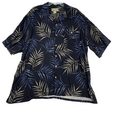 Usado, Camisa masculina Paradise Coves 3X folhas de palma de seda manga curta com bolso e botões comprar usado  Enviando para Brazil