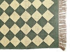 Tapete Indian Village Vintage Kilim Tecido à Mão Tapete de Lã Juta Tapete de Área Retangular comprar usado  Enviando para Brazil