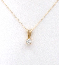 Colar pingente de ouro 14k bebê primeiro primeiro diamante pedra de nascimento 13 polegadas abril novo, usado comprar usado  Enviando para Brazil