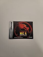 Mortal Kombat Advance (Nintendo Game Boy Advance GBA, 2001) ☆ Apenas Manual! comprar usado  Enviando para Brazil