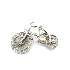 Broche roda móvel bicicleta strass tom prata joias fantasia patrimônio 9 comprar usado  Enviando para Brazil