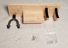 Usado, Cabide de guitarra bambu - Prateleira de parede para guitarra com 3 ganchos e suporte para palhetas comprar usado  Enviando para Brazil