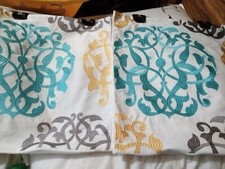 CaliTime 4 peças conjunto de capa de almofada estojo com zíper linho branco/bordado comprar usado  Enviando para Brazil