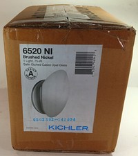 1 NOVO ARANDELA DE PAREDE DE VIDRO OPALA GRAVADA EM CETIM KICHLER 6520 NI NOVA NA CAIXA *FAÇA OFERTA* comprar usado  Enviando para Brazil
