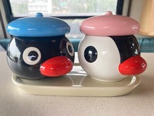 Pingu Pinga Mini Pote 2 Conjunto Mister Donut Novidade Limitada Japão 2003 Cerâmica Japão comprar usado  Enviando para Brazil