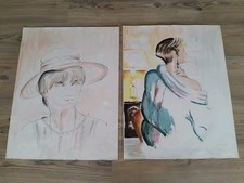 Peinture signée papier d'occasion  Le Barp
