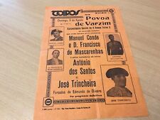 Cartel taurino portugal 1959 / volante Povoa de Varzim Manuel Conde + otros segunda mano  Embacar hacia Mexico