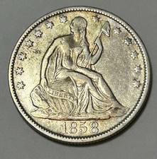 1858 seated liberty for sale  Brandon