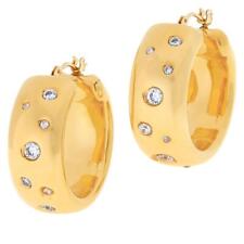 Brincos de argola de zircônia cúbica Soave Oro 14K Electroform, OURO comprar usado  Enviando para Brazil