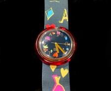Relógio POP SWATCH 1991 Alice no País das Maravilhas Grande 47mm Masculino Feminino Pulseira Original comprar usado  Enviando para Brazil