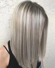 Perucas de bob Balayage prata loira cinzenta destaque 100% cabelo humano renda frente comprar usado  Enviando para Brazil