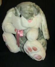 RARO JUMBO Dandee Orelha Lop Cinza e Branco COELHO Brinquedo de Pelúcia de Páscoa 18" Sentado comprar usado  Enviando para Brazil