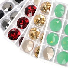 27 mm 2 peças redondas costurar em vidro strass artesanato pedras preciosas e cristais apontar para trás, usado comprar usado  Enviando para Brazil