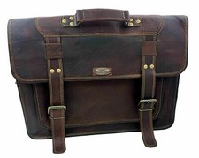 Pasta de couro 16 polegadas extra grande laptop bolsa de ombro carteiro masculina cabra  comprar usado  Enviando para Brazil