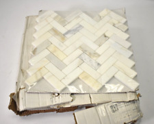 Azulejos de piso cerâmicos Calacatta 1x3 espinha de peixe pacote com 5 peças 11,87" x 13,44" comprar usado  Enviando para Brazil