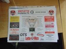 Teamsheet scottish junior for sale  COWDENBEATH