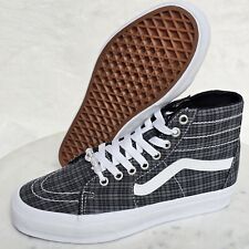 Tênis feminino Vans SK8-HI cônico preto cinza xadrez lona UV contas claras tamanho 7 comprar usado  Enviando para Brazil