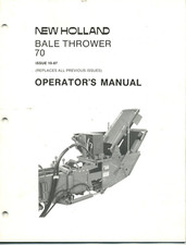 1988 -New Holland- 70 Atirador de Fardos Trator Operadores Manual de Serviço Agricultura, usado comprar usado  Enviando para Brazil