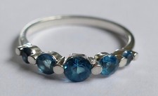Ring hellblaue steine gebraucht kaufen  Maintal