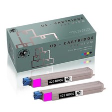 Cartucho de toner magenta 2PK 42918902 compatível Okidata C9600HDN-C9600N-C9800HDN, usado comprar usado  Enviando para Brazil