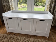 White bathroom storage for sale  MARCH