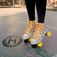 NOVO Patins Femininos Haserd Tamanho 9 Abacaxi Temático Estilo Top Alto Quad Wheel comprar usado  Enviando para Brazil