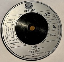 Thin Lizzy – Sarah 1979 VERTIGO UK 7" SINGLE 45 HARD ROCK comprar usado  Enviando para Brazil