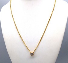 Minúsculo pingente de coração solitário moldura FAS, tom dourado com cristal transparente comprar usado  Enviando para Brazil