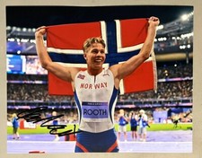 Foto de atletismo da Noruega assinada à mão Markus Rooth 10x8 - Ouro olímpico Decathlon - comprar usado  Enviando para Brazil