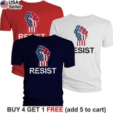 Camiseta Resist Fist Anti Trump Presidente Protesto Movimento Social Política BAT03 comprar usado  Enviando para Brazil