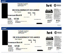 Tickets schlagernacht jahres gebraucht kaufen Tickets schlagernacht jahres gebraucht kaufen  Steinbach